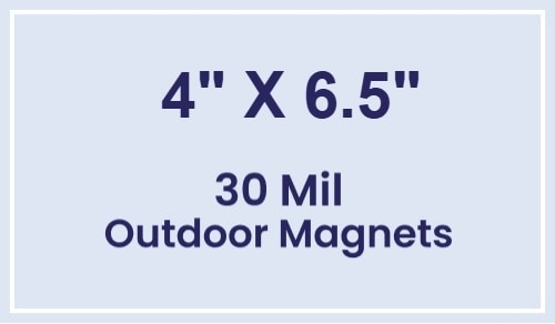 Magnet - 4x6.5 Square Corners - 30 Mil - Outdoor Safe