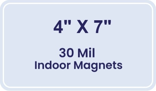4x7 Round Corners Indoor Magnets - 30 Mil