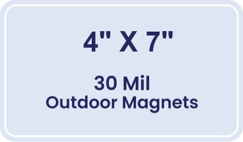4x7 Round Corners Outdoor Magnets - 30 Mil