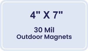 4x7 Round Corners Outdoor Magnets - 30 Mil
