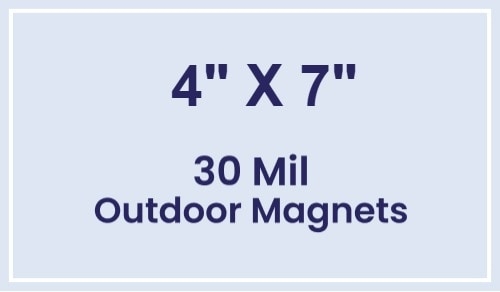 4x7 Square Corners Outdoor Magnets - 30 Mil