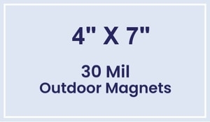 4x7 Square Corners Outdoor Magnets - 30 Mil
