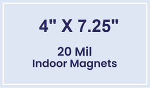 Magnet - 4x7.25 Square Corners - 20 mil