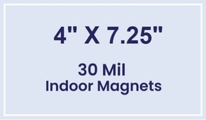Magnet - 4x7.25 Square Corners - 30 Mil
