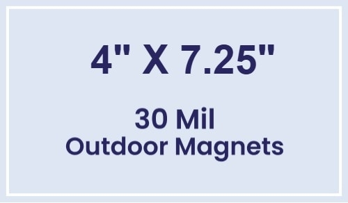 Magnet - 4x7.25 Square Corners - 30 Mil - Outdoor Safe