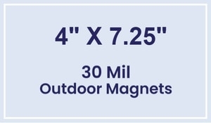 Magnet - 4x7.25 Square Corners - 30 Mil - Outdoor Safe