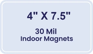 Magnet - 4x7.5 Round Corners - 30 Mil