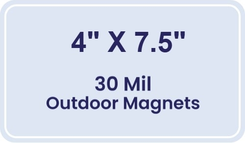 Magnet - 4x7.5 Round Corners - 30 Mil - Outdoor Safe