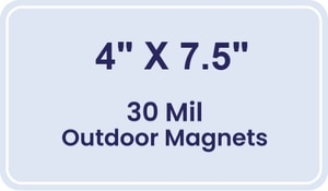 Magnet - 4x7.5 Round Corners - 30 Mil - Outdoor Safe