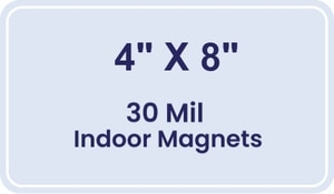 4x8 Round Corners Indoor Magnets - 30 Mil