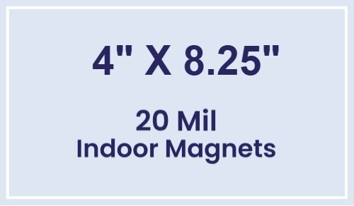 Magnet - 4x8.25 Square Corners - 20 mil