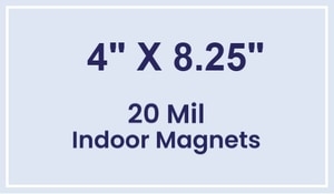 Magnet - 4x8.25 Square Corners - 20 mil
