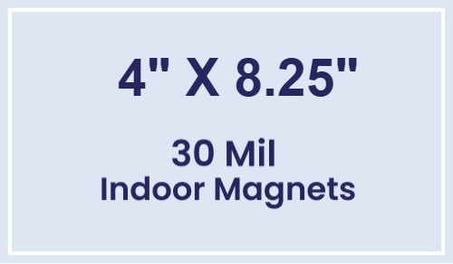 Magnet - 4x8.25 Square Corners - 30 Mil