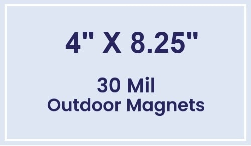 Magnet - 4x8.25 Square Corners - 30 Mil - Outdoor Safe
