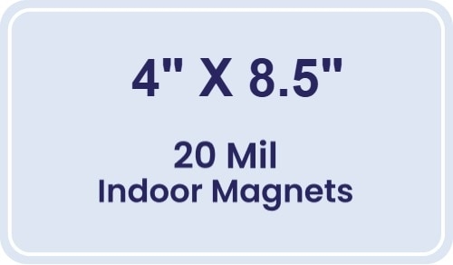 Magnet - 4x8.5 Round Corners - 20 mil