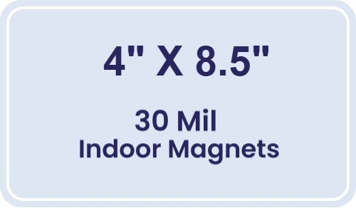 Magnet - 4x8.5 Round Corners - 30 Mil