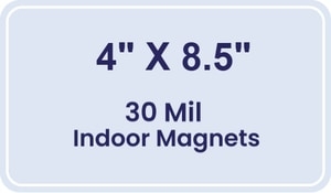 Magnet - 4x8.5 Round Corners - 30 Mil