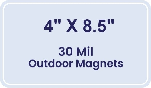 Magnet - 4x8.5 Round Corners - 30 Mil - Outdoor Safe