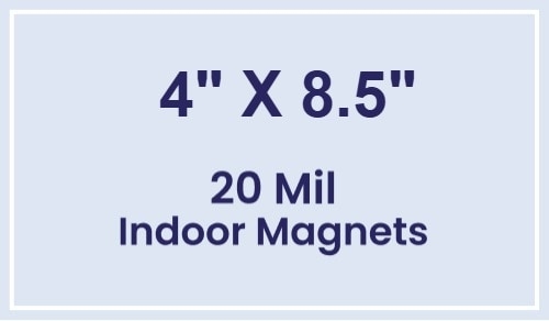 Magnet - 4x8.5 Square Corners - 20 mil