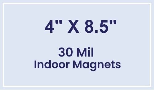 Magnet - 4x8.5 Square Corners - 30 Mil