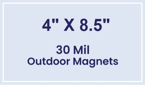 Magnet - 4x8.5 Square Corners - 30 Mil - Outdoor Safe