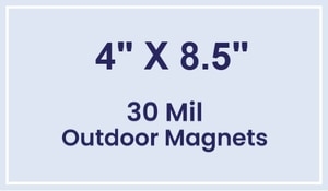 Magnet - 4x8.5 Square Corners - 30 Mil - Outdoor Safe