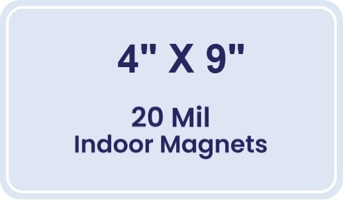 Magnet - 4x9 Round Corners - 20 mil