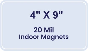 Magnet - 4x9 Round Corners - 20 mil