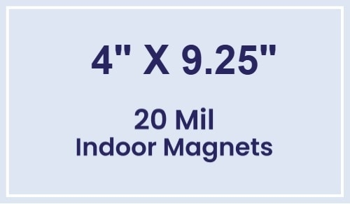 Magnet - 4x9.25 Square Corners - 20 mil