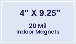 Magnet - 4x9.25 Square Corners - 20 mil