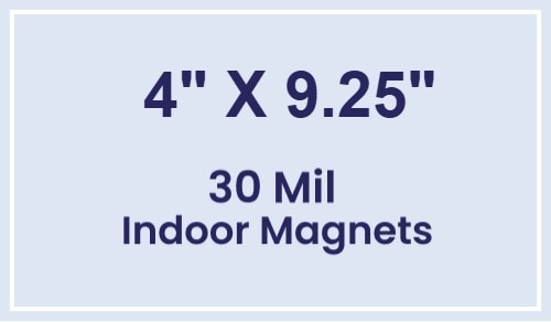 Magnet - 4x9.25 Square Corners - 30 Mil