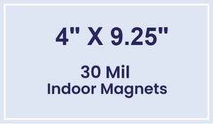 Magnet - 4x9.25 Square Corners - 30 Mil