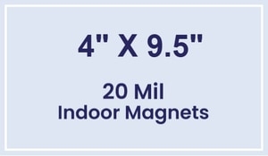 Magnet - 4x9.5 Square Corners - 20 mil