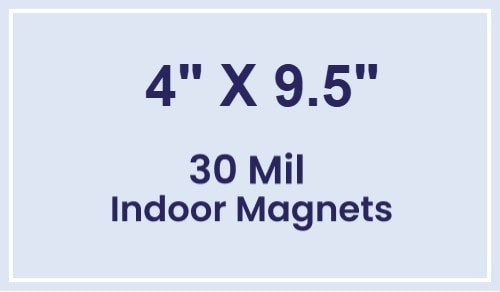 Magnet - 4x9.5 Square Corners - 30 Mil