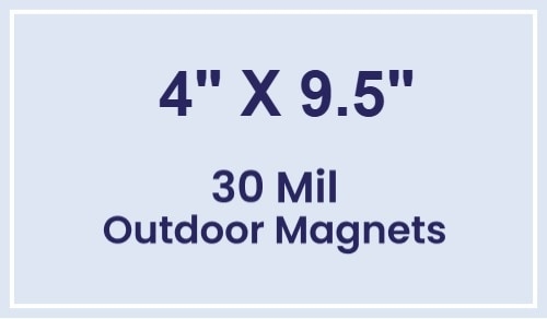 Magnet - 4x9.5 Square Corners - 30 Mil - Outdoor Safe