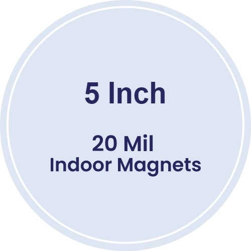 5" Circle Indoor Magnets - 20 Mil - 4 Color Process