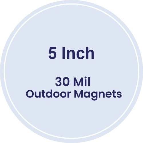 5" Circle Car Magnets Outdoor Safe - 30 Mil - 4 Color Process