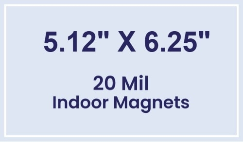 Magnet - 5.125x6.25 Square Corners - 20 Mil