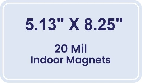 Magnet - 5.125x8.25 Round Corners - 20 mil