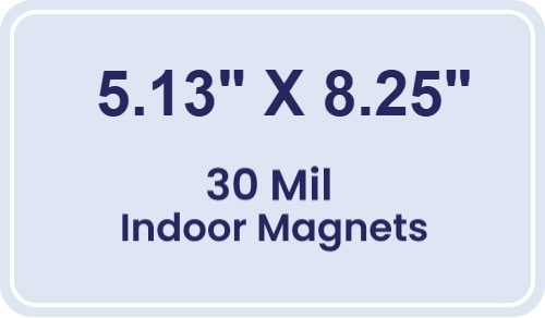 Magnet - 5.125x8.25 Round Corners - 30 Mil
