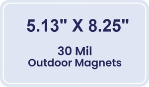 Magnet - 5.125x8.25 Round Corners - 30 Mil - Outdoor Safe