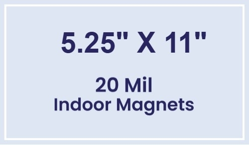 Magnet - 5.25x11 Square Corners - 20 mil