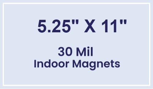 Magnet - 5.25x11 Square Corners - 30 Mil