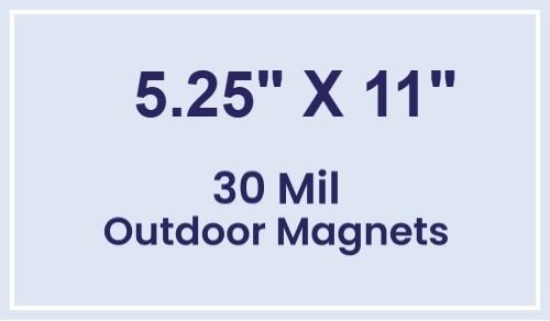 Magnet - 5.25x11 Square Corners - 30 Mil - Outdoor Safe