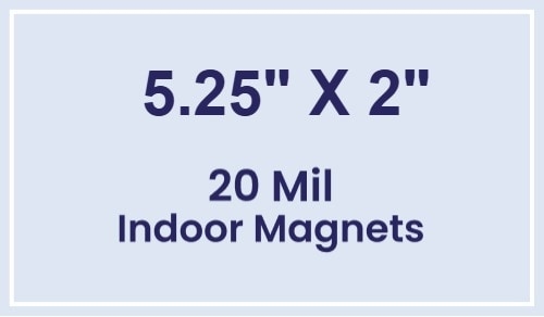 Magnet - 5.25x2 Square Corners - 20 Mil