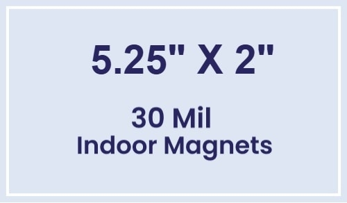 Magnet - 5.25x2 Square Corners - 30 Mil