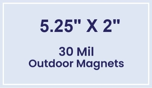 Magnet - 5.25x2 Square Corners - 30 Mil - Outdoor Safe