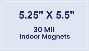 Magnet - 5.25x5.5 Square Corners - 30 Mil