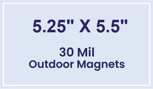 Magnet - 5.25x5.5 Square Corners - 30 Mil - Outdoor Safe