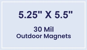 Magnet - 5.25x5.5 Square Corners - 30 Mil - Outdoor Safe